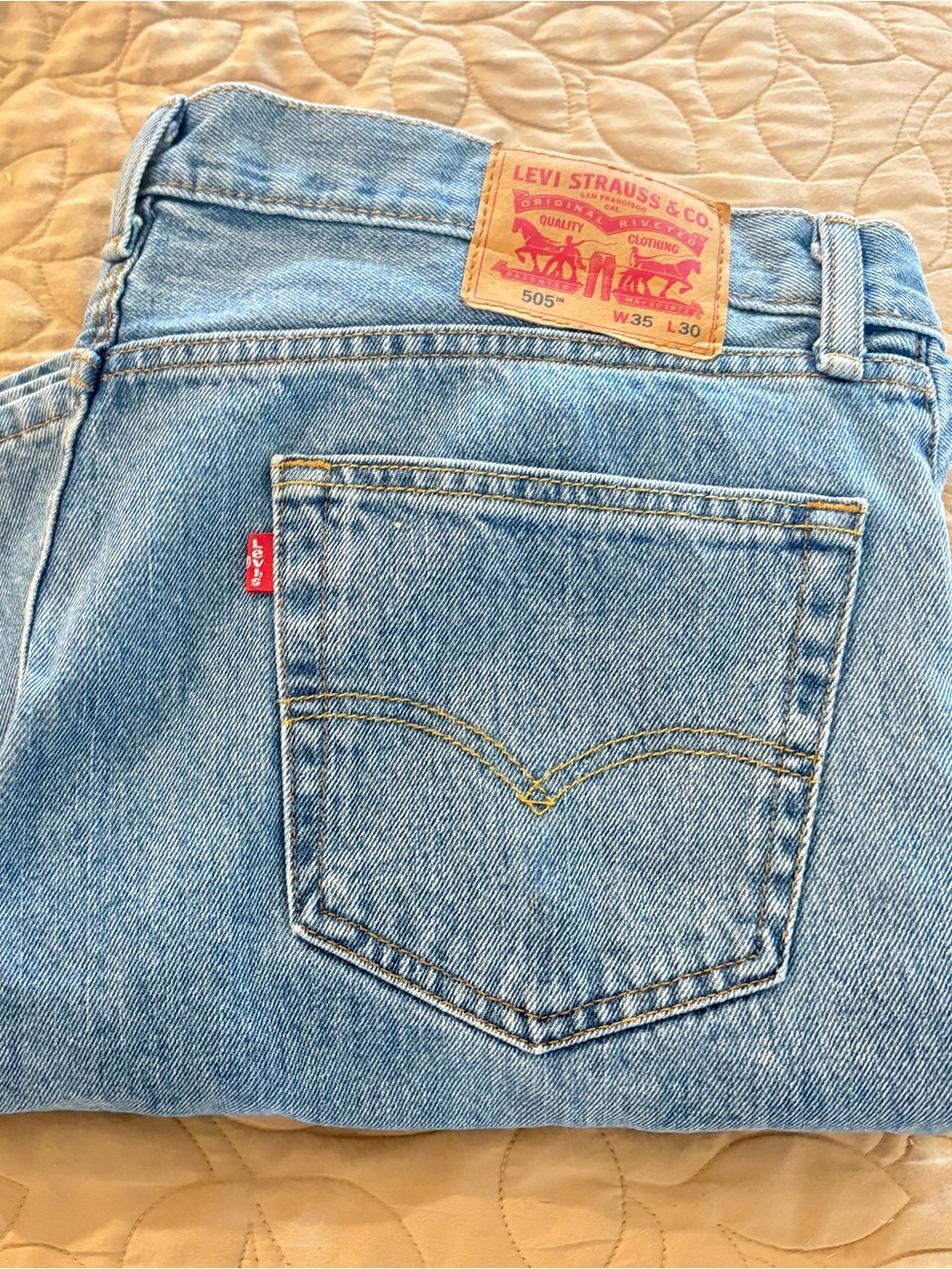 Levi's Light Blue 505 Straight Denim Jeans